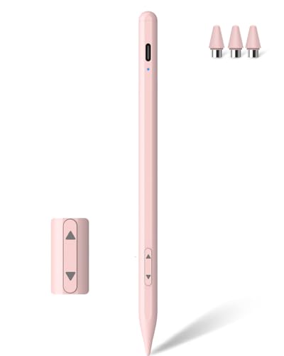 MEKO Universal Stylus Pen for Apple iPhone & Android & iPad, 2X Fast Charge Active Stylus Pencil for All Touch Screen, High Sensitivity Capacitive Stylus for Smartphone Apple Watch Tablet-Lihgt Pink | Dual-Mode Control, 2X Fast Charge,Fine Active Pencil f