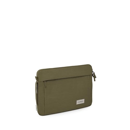Osprey Arcane 14 Inch Laptop Sleeve - Compatible Protective Case with Zipper, Handles, and Extra Pockets, Moss Green Heather - color: Moss Green Heather, size: 14-Inch