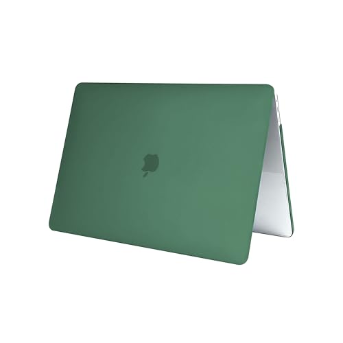 RUBAN Case for MacBook Pro 15 inch 2019 2018 2017 2016 Release A1990/A1707 with Touch Bar, Plastic Hard Shell Cover (Midnight Green) - color: Midnight Green