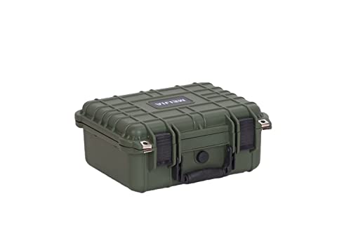 MEIJIA All Weather IP67 Waterproof Hard Camera Case,Hard Protective Case,Hard Case with Customizable Foam,Fit Use of Drones,Camera,Equipments,Pistols(Green,13.35 x11.63x5.98inches) - color: Green, size: 13.35 x11.63x5.98inches