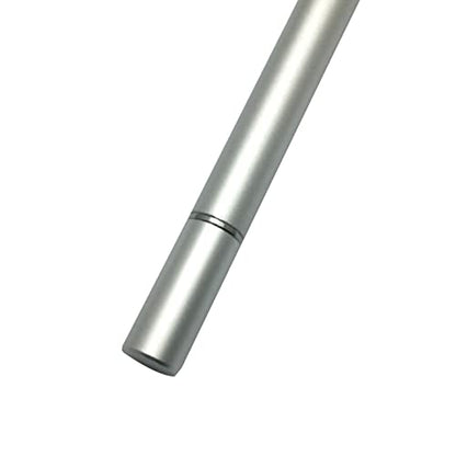 BoxWave Stylus Pen Compatible with TEAMSable Android POS Terminal (7 in) - DualTip Capacitive Stylus, Fiber Tip Disc Tip Capacitive Stylus Pen - Metallic Silver