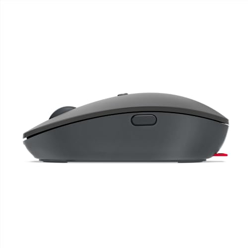 Lenovo Go USB-C Essential Wireless Mouse, 2.4 GHz Nano USB-C Receiver, Adjustable DPI, Rechargeable Battery, Ambidextrous, GY51C21210, Grey - color: Essential