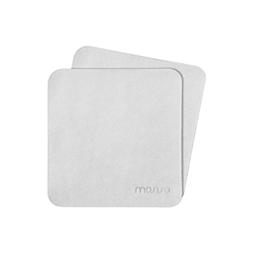 MOSISO Polishing Cloth, 2PCS Electronic Screen Cleaning Cloths, Grey | Soft Microfiber Cloths ,Compatible with MacBook/iPhone, Compatible with iPad/Tablets/Laptop Notebook Computer, Camera