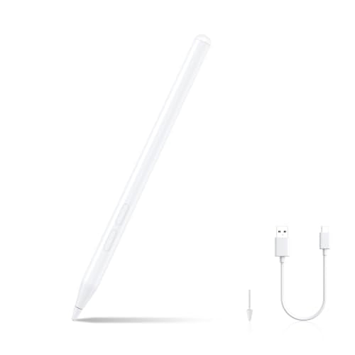 Active Stylus Pen for ASUS, MPP 2.0 USB-C Rechargeable Precision Writing | For ASUS Zenbook Vivobook ProArt ROG Flow ExpertBook User, 80H Working, 4096 Pressure, Two Shortcuts Buttons, Replacement Tip - color: White
