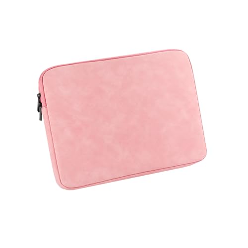 Megoo 15" Laptop Sleeve Case Soft PU Leather Carry Case(Pink) | Fit for Microsoft Surface Laptop 8/7/6/5/4 15.6", and Most 15"-16" Samsung/HP/Dell/Lenovo Notebook Chromebook Computers - color: Pink, size: 15~16inches