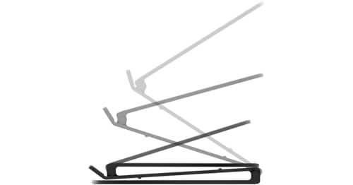 Twelve South Curve Flex | Ergonomic Height & Angle Adjustable Aluminum Laptop/MacBook Stand/Riser, fits 10"-17" - color: Matte Black