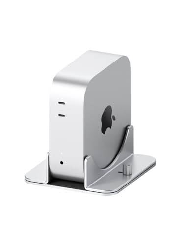 Hagibis Vertical Stand for Mac mini M4, Aluminum Alloy Laptop Stand Anti-Slip Computer Holder Desktop Stand Compatible with M4 Chip Mac mini Pro
