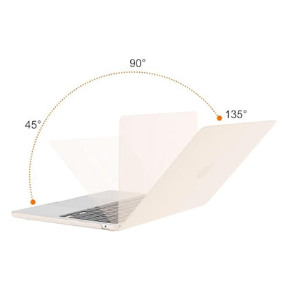 MOSISO Compatible with MacBook Air 13 inch Case M5 2026 M4 M3 M2 2025-2022 | A3449 A3240 A3113 A2681, Scratches-Resistant Protective Hard Shell for MacBook Air 13.6 inch Case, Beige - color: Beige
