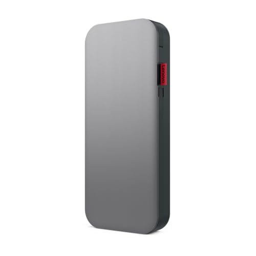 Lenovo Go USB-C Laptop Power Bank 20,000 mAh, 2xUSB-C, 1xUSB-A, <3h Recharging Time, Storm Grey