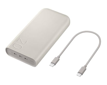 Samsung Battery Pack | 20,000 mAh Capacity | 45W Super Fast Charging 2.0 | 3 Port | PD Power Delivery
