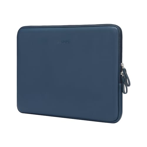 MOSISO Laptop Sleeve Bag 13 inch PU Leather Padded Bag Waterproof Case | Compatible with MacBook Neo 13 A18/Air 13.6 inch 2026-2022 M5-M2/Air 13 inch 2022-2018 M1/Pro 13 2026-2012 M2 M1,Peacock Blue - color: Peacock Blue, size: 13 inch