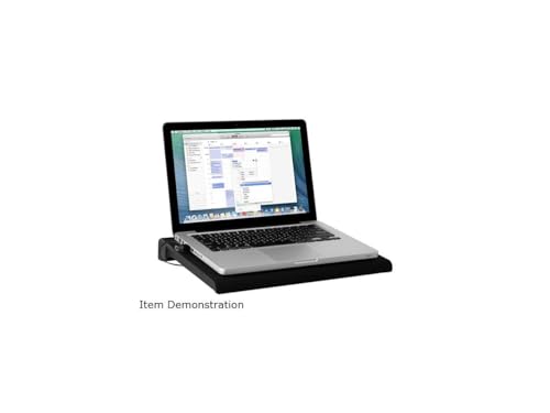 Aluratek Slim & Portable USB Powered Laptop Cooling Pad with Quiet Dual Fans, Supports up to 17" Laptop and Macbook, Black - ACP01FB