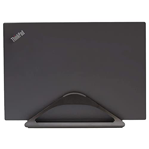 HumanCentric Vertical Laptop Stand for Desks in Matte Black, Upright Adjustable Holder to Dock Apple MacBook Stand, and Other Laptops to Organize Work & Home Office, Automatic Grip - color: Black