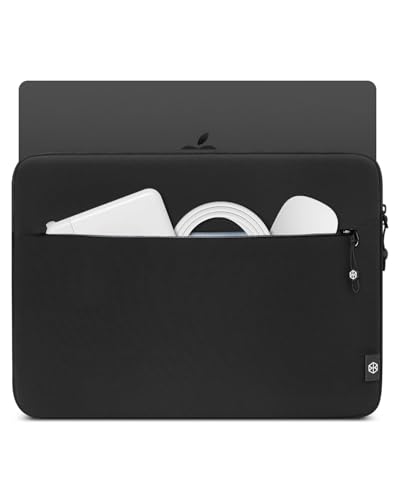 Sanctum 360° Protective Laptop Sleeve Case 14-Inch, Compatible with MacBook Pro Slim Laptop Bag with Accessory Pocket for Office Business Commute Black - color: Black, size: 14-inch for New MacBook Pro