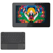 BoxWave Keyboard Compatible with Wacom Cintiq Pro 13 - SlimKeys Bluetooth Keyboard with Trackpad, Portable Slim TouchPad - Jet Black