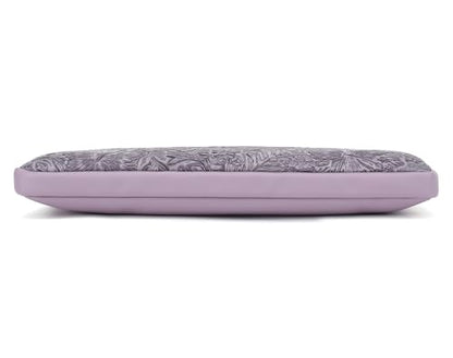 Embossing Floral Pattern PU Leather Laptop Sleeve Case with Pocket MacBook Air 13 inch,iPad Pro 13 inch and 12.5 inch-13.6 inch Notebook Computer Laptop (Purple PU) - color: Purple PU, size: 12.5 inch-13.5 inch