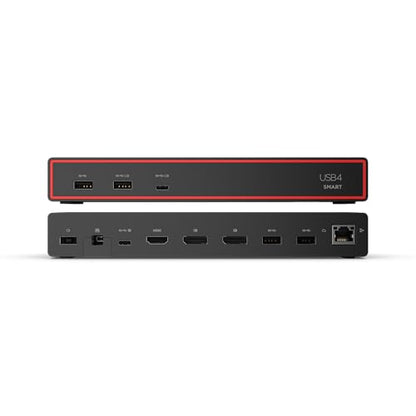Lenovo ThinkPad USB 4 Smart Dock 5500 w/ 135W Adapter, Supports up to 4 Displays, 100W Power to Laptop, Integrated USB4 Cable, Eclipse Black