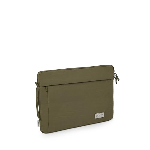 Osprey Arcane 16 Inch Laptop Sleeve - Compatible Protective Case with Zipper, Handles, and Extra Pockets, Moss Green Heather - color: Moss Green Heather, size: 16-Inch
