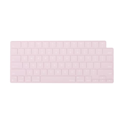 MOSISO Keyboard Cover with Solid Texture, Laptop keyboard Cover | Compatible with MacBook Air 15 inch M3 A3114 M2 A2941/Air 13.6 A3113 A2681/Pro 14/16 M4 M3 M2 M1 - color: Chalk Pink