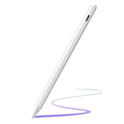 Stylus Pen for iPad A16 11th/10th Palm Rejection & Fast Charging Stylus Pen 2025-2018 Stylus Pencil for Apple iPad 11th/A16/10/9/8/7/6th,Pro 12.9/11/13 inch M4,Air M2/M3/5/4/3,Mini A17/5th/6th - color: White