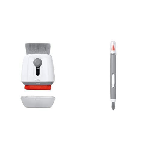 OXO Good Grips Electronics Cleaning Brush,Orange,One Size & Good Grips Sweep & Swipe Laptop Cleaner, White, One Size
