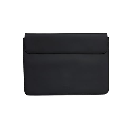 RAINS Laptop Portfolio 15-16" in – Waterproof Sleeve Case for Men and Women | Waterproof PU laptop sleeve for men and women; fits 15-16 in laptop, soft lining, flap closure, slim protective tech case - size: 15-16 Inches