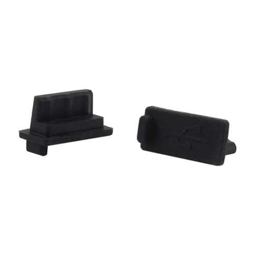 Jiozermi Black Silicone USB A Female Anti Dust Plug, 20 Pcs | Protector Stopper, Port Cap Cover, Dustproof Cap, For Desktop PC Laptops - color: Black