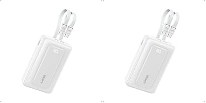 Anker Zolo Power Bank (2025 Upgraded Version), 45W Max Fast Charging, 20,000mAh Battery Pack, Dual Built-in USB-C Cables, USB-C&A Port, for iPhone 17/16 Series, Galaxy, MacBook, and More (Pack of 2)