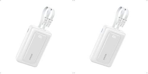 Anker Zolo Power Bank (2025 Upgraded Version), 45W Max Fast Charging, 20,000mAh Battery Pack, Dual Built-in USB-C Cables, USB-C&A Port, for iPhone 17/16 Series, Galaxy, MacBook, and More (Pack of 2)