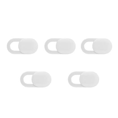 Privacy Cover Slider Stickers for Laptop Tablet Phone Front Area Adhesive Tabs for Office Study Meeting Device Use 1.0 x 0.4 Inch(white,5 PCS) - color: White-5 PCS