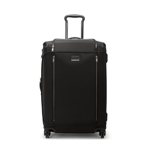 TUMI - Voyageur Leger 4 Wheeled Luggage - Women's Lightweight and Spacious, Sleek Silhouette, Durable Premium Suitcase - 26" Medium Dual Access Expandable Checked, Black with Gunmetal Hardware - color: BLACK/GUNMETAL, style: 26" Short Trip Expandable Pack