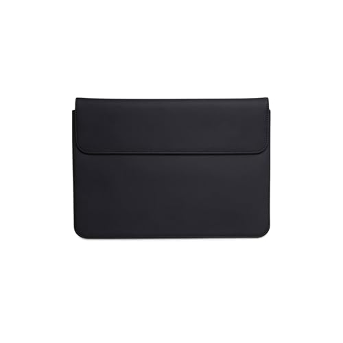 RAINS Laptop Portfolio 13-14" in – Waterproof Sleeve Case for Men and Women | Waterproof PU laptop sleeve for men and women; fits 13-14 in laptop, soft lining, flap closure, slim protective tech case - size: 13-14 Inches