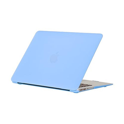RUBAN Case Compatible with MacBook Air 13 Inch (Models: A1369 & A1466, Older Version 2010-2017 Release), Slim Snap On Hard Shell Protective Cover and Keyboard Cover (Airy Blue) - color: Airy Blue
