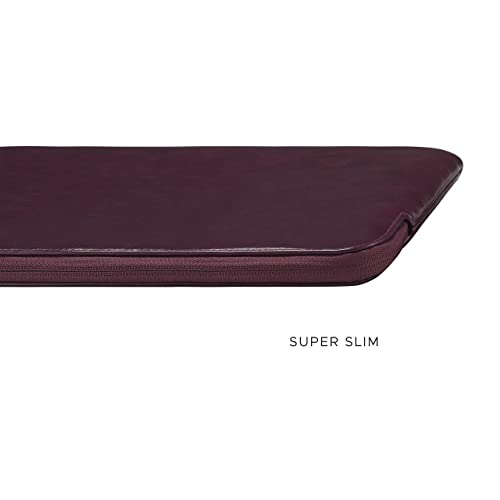 Comfyable Slim Protective Laptop Sleeve Compatible with 13/14 Inch MacBook Air & MacBook Pro M5/M4/M3/M2 Pro/Max 2026, Mac Travel Case, Laptop Pouch, Slim PU Leather Cover, Berry Brown - color: Berry Brown, size: For 13.3"-14" Mac Pro / Mac Air