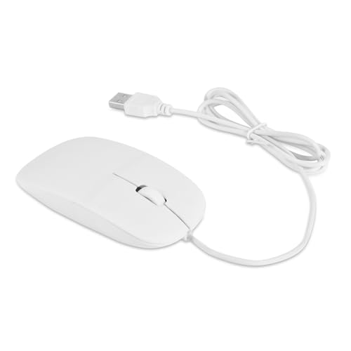 USB Wired Keyboard & Mouse Combo - Ultra-Thin Mini USB Mouse and Keyboard Combo(White)