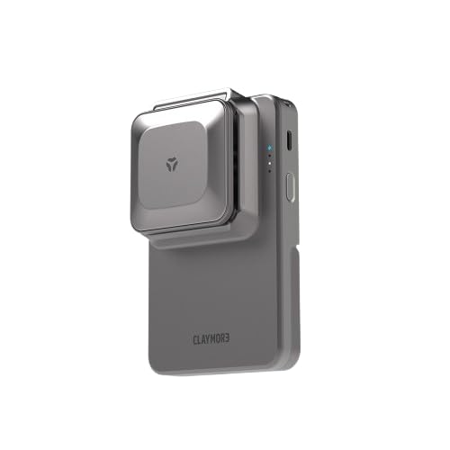 Claymore Clip Fan S Plus - Wearable Personal Fan with Ice Cooling Panel, Ultra-Slim Desk & Belt Clip Fan, USB-C Rechargeable, Quiet Motor for Outdoor Work, Travel, Golf, Hiking and Office