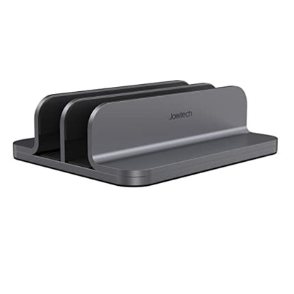 Dual Aluminum Vertical Laptop Stand Organizer, Sturdy Notebook Computer Holder Stand Compatible with New Liquid Retina XDR Apple MacBook Air/Pro/Neo, Mac mini, Apple TV & iPad Pro - Spacegray - color: SpaceGrey