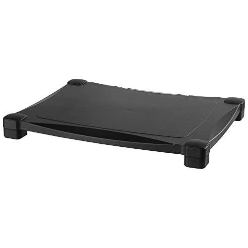 Kantek Single-Level Monitor Stand, 17" X 13.25" X 3" To 6.5", Black, Supports 50 Lbs - style: Single Level
