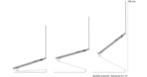 Twelve South Curve Flex | Ergonomic Height & Angle Adjustable Aluminum Laptop/MacBook Stand/Riser, fits 10"-17" - color: Matte Black