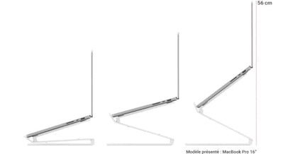 Twelve South Curve Flex | Ergonomic Height & Angle Adjustable Aluminum Laptop/MacBook Stand/Riser, fits 10"-17" - color: Matte Black