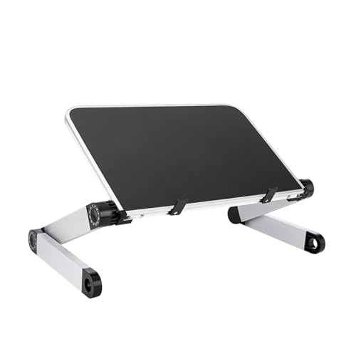 jojofuny Standing Desk Accessory Ergonomic Laptop Holder Adjustable Laptop Table Stand Ventilated Tablet Mount Sandblasted Construction Multi-Angle Viewing