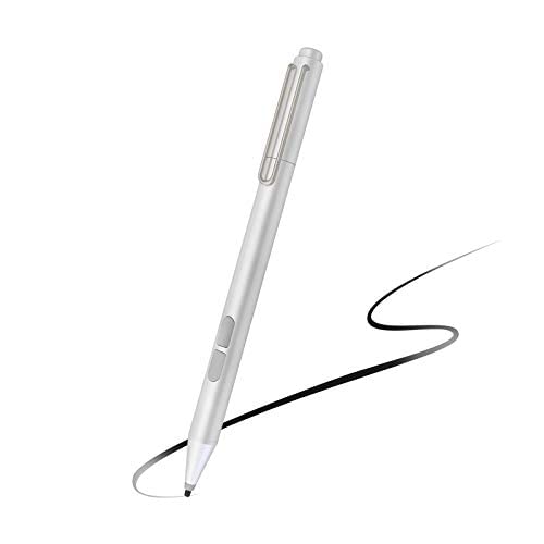 Uogic Pen for Microsoft Surface, 90-Day Battery Life, Smooth Writing, Palm Rejection, 1024 Levels Pressure, Flex & Soft HB Nib, for Surface (Pro, Studio, Book, Laptop, Go) - color: Silver