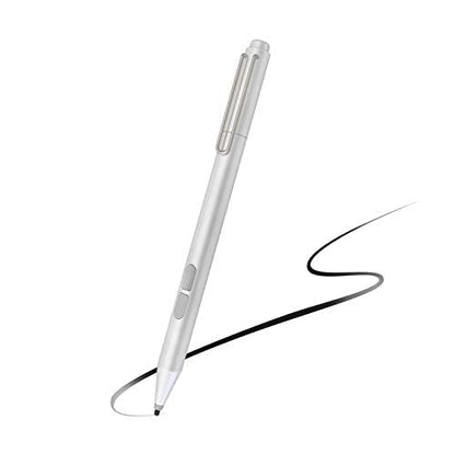 Uogic Pen for Microsoft Surface, 90-Day Battery Life, Smooth Writing, Palm Rejection, 1024 Levels Pressure, Flex & Soft HB Nib, for Surface (Pro, Studio, Book, Laptop, Go) - color: Silver