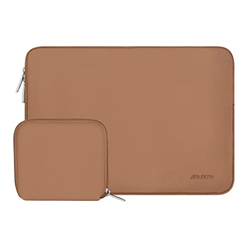 MOSISO Laptop Case 13.3 inch, 13-13.3 inch Laptop Sleeve with Small Case | Compatible with MacBook Air/Pro 13/Pro 14 M5 M4 M3 M2 M1, HP Dell ASUS Lenovo, Neoprene Computer Sleeve Bag, Brown - color: Brown, size: 13.3 inch