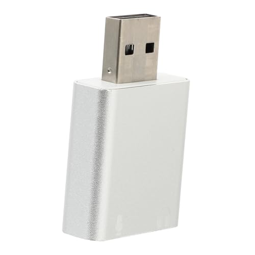 Gatuida USB External Stereo Sound Adapter Aluminum Alloy Durable USB Sound Card with Microphone and Headphone Jack No Driver Required for Laptop Desktop Audio Playback Replacement