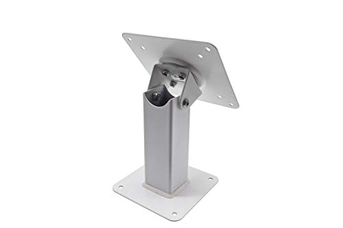 180 Tilting 360 Rotating Metal Mount Support 75x75 100x100 VESA Used as Desktop Stand or Wall Mount (White)