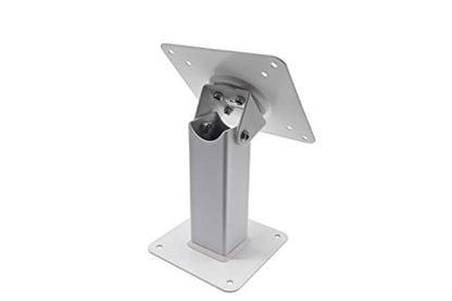 180 Tilting 360 Rotating Metal Mount Support 75x75 100x100 VESA Used as Desktop Stand or Wall Mount (White)