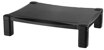 Kantek Single-Level Monitor Stand, 17" X 13.25" X 3" To 6.5", Black, Supports 50 Lbs - style: Single Level