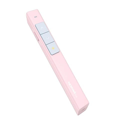 Norwii Wireless Presentation Clicker, PowerPoint Clicker with Laser Pointer | Presentation Remote for PowerPoint Presentations, Plug & Play USB Slide Advancer, Compatible with Mac/Windows/Linux/Android - color: Pink