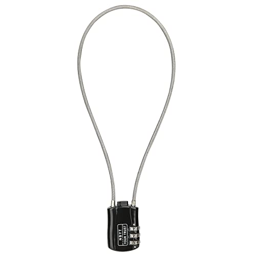 3-Digit Steel Cable Combination Padlock, Wire Diameter 3/24", 24" Circumference,for Travel Luggage, Backpack, Cycling Helmet, Small Cabinet, Gym Cabinet, Suitcase - size: 24IN (Span 11in)